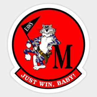 F-14 Tomcat - Just Win, Baby - Red - Clean Style Sticker